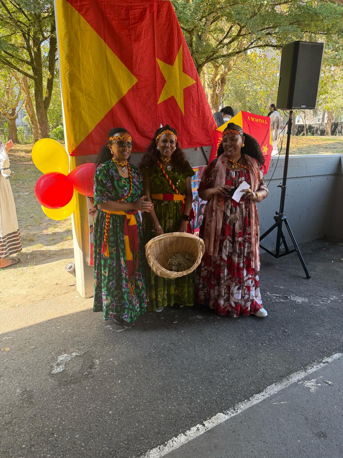 Women in traditional Tigrayan dress at the Ashenda 2026 celebration in Seattle